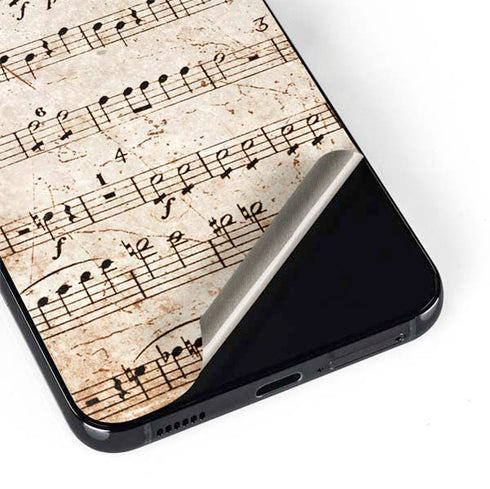 Antique Notes Galaxy S22 Plus Skin
